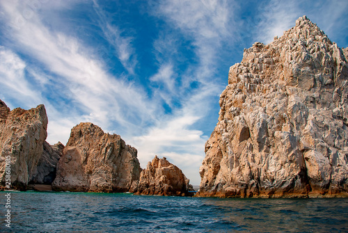 The cliffs at Lands End in Cabo San Lucas at the tip of the Baja California in Mexico