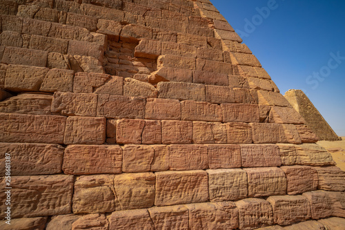 Close-up of one of the pyramids of Karima