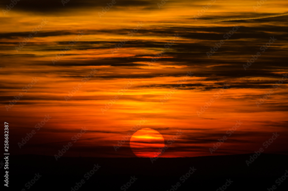 zachód słońca Bieszczady 