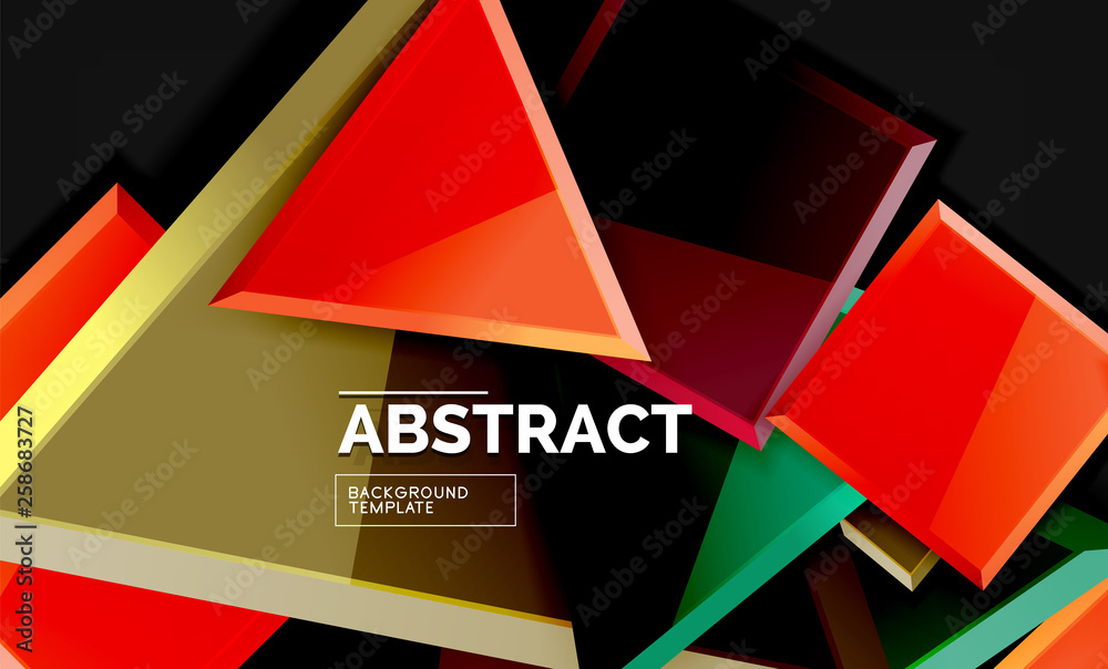 Squares and triangles geometrical background Squares and triangles geometrical background