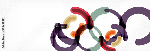 Line design circles abstract background