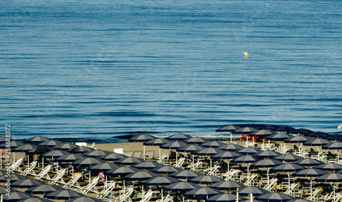 the beaches of the Adriatic Sea at the height of summer