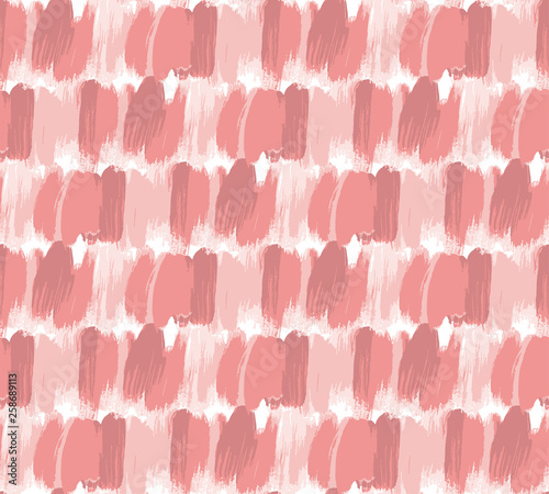 Pink brush strokes vector seamless pattern