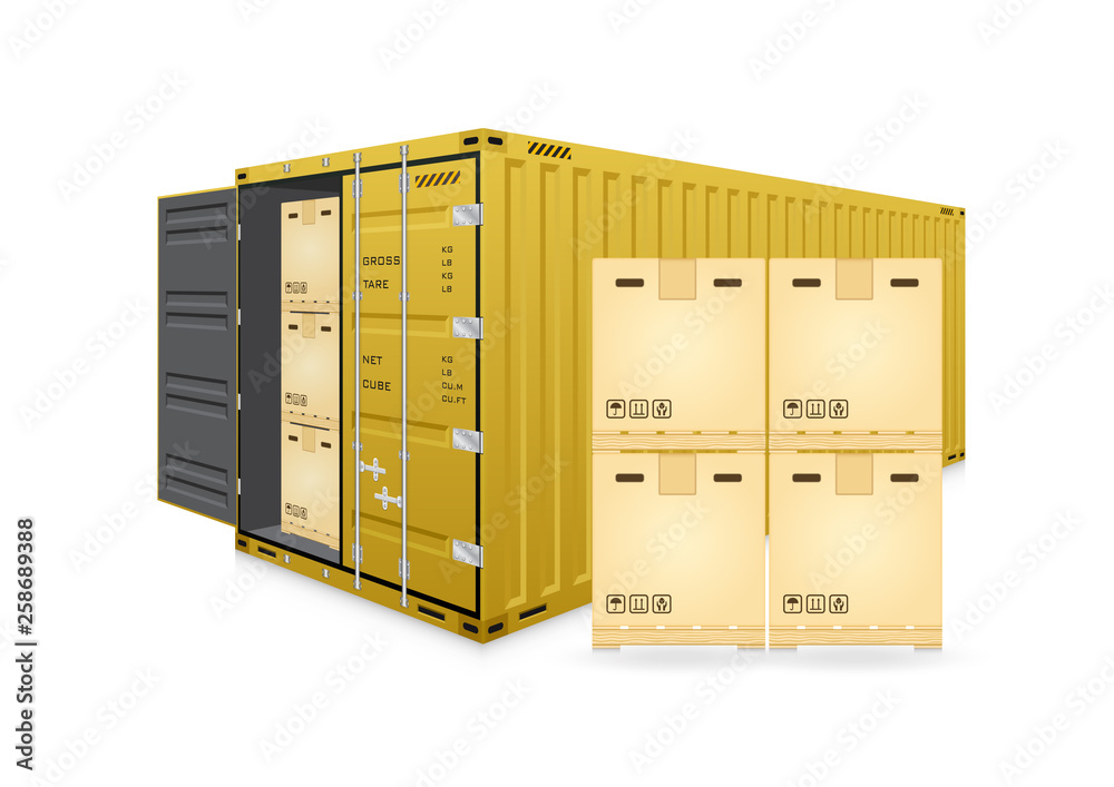 Cargo container vector
