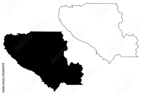 Santa Clara County, California (Counties in California, United States of America,USA, U.S., US) map vector illustration, scribble sketch Santa Clara map photo