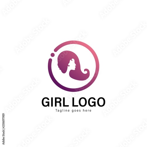 Beauty logo template design. Beauty logo with modern frame vector design
