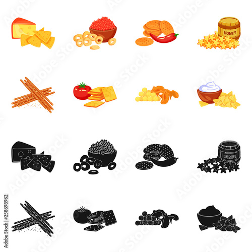 Isolated object of taste and seasonin sign. Collection of taste and organic   stock vector illustration.