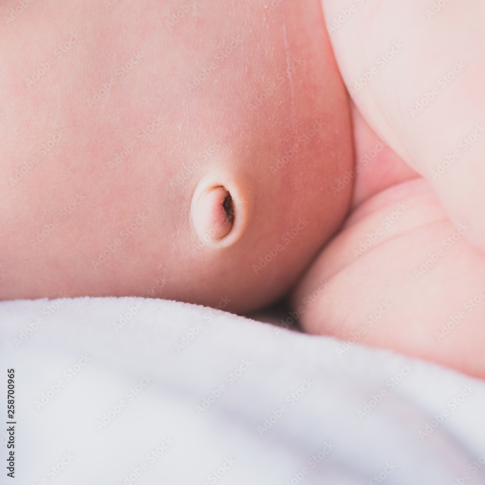 close up newborn navel baby belly button Stock Photo | Adobe Stock
