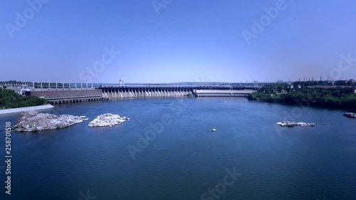 Wallpaper Mural Bridge Of The Hydroelectric Dam Aerial Video  Torontodigital.ca