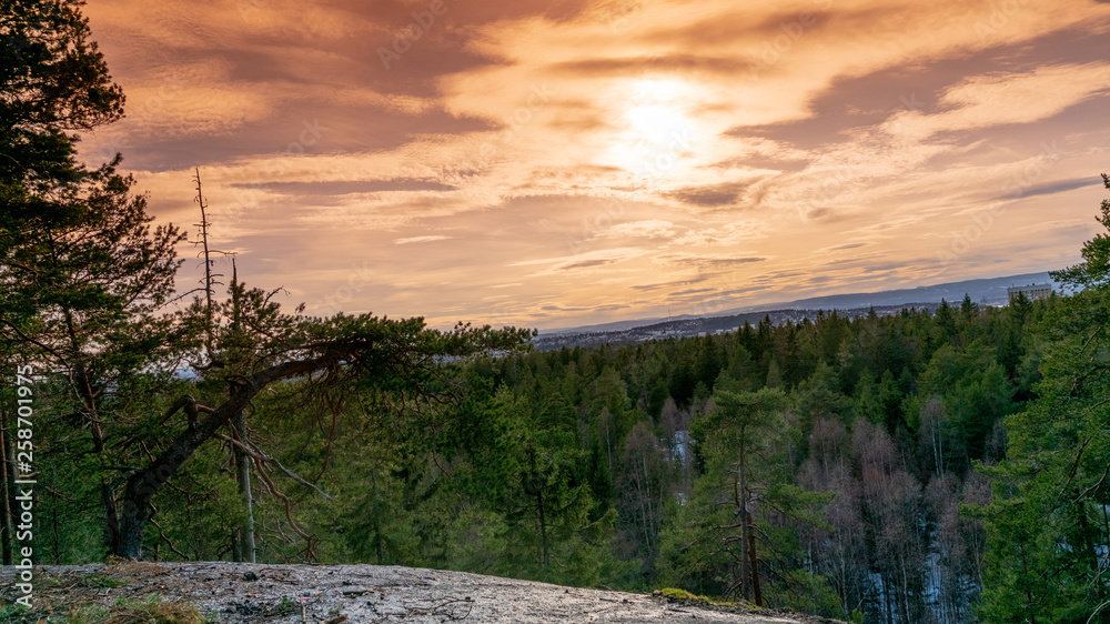 Østmarka widok na Oslo Norway Norge Norwegia landscape krajobraz utsikt