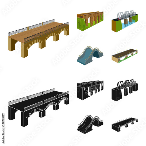 Vector illustration of connection and design icon. Set of connection and side stock vector illustration.