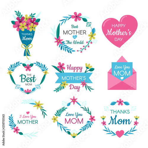 Etiquetas del día de la madre