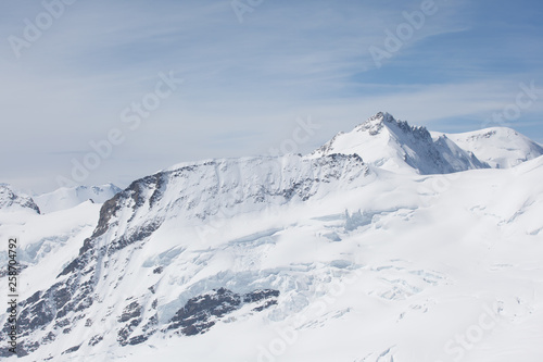 Jungfraujoch is a famous travel mountain of the Alps, Switzerland © lirtlon