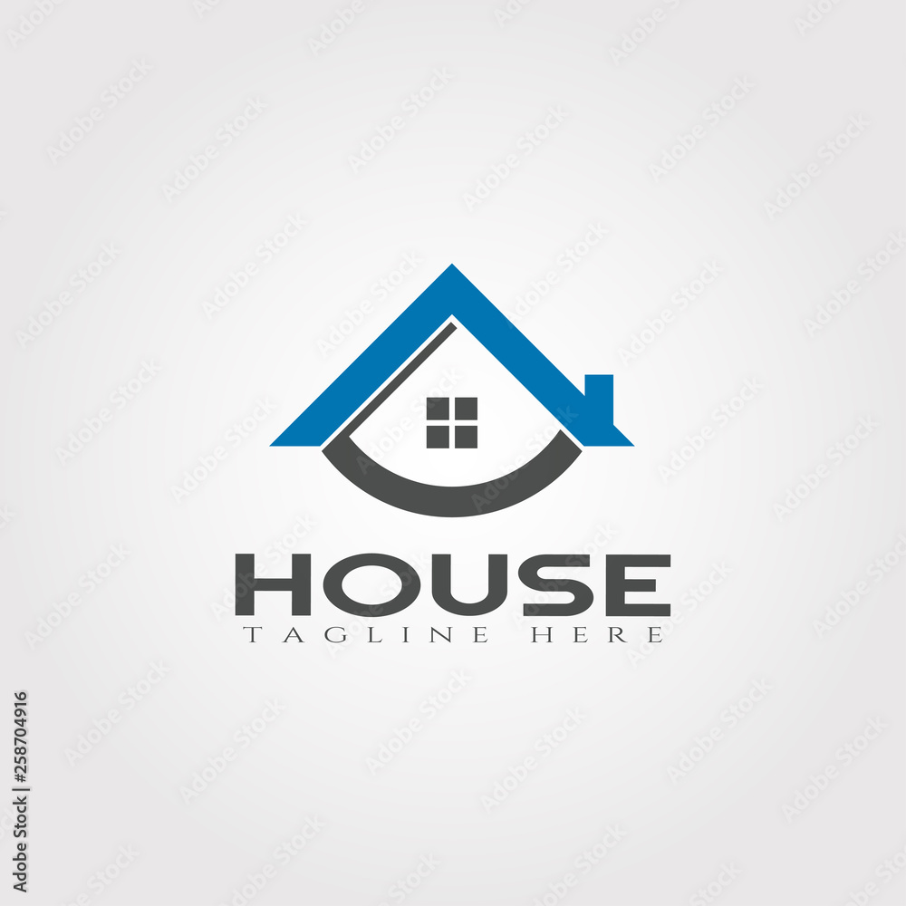 House icon template, home creative vector logo design, architecture,building and construction, illustration element
