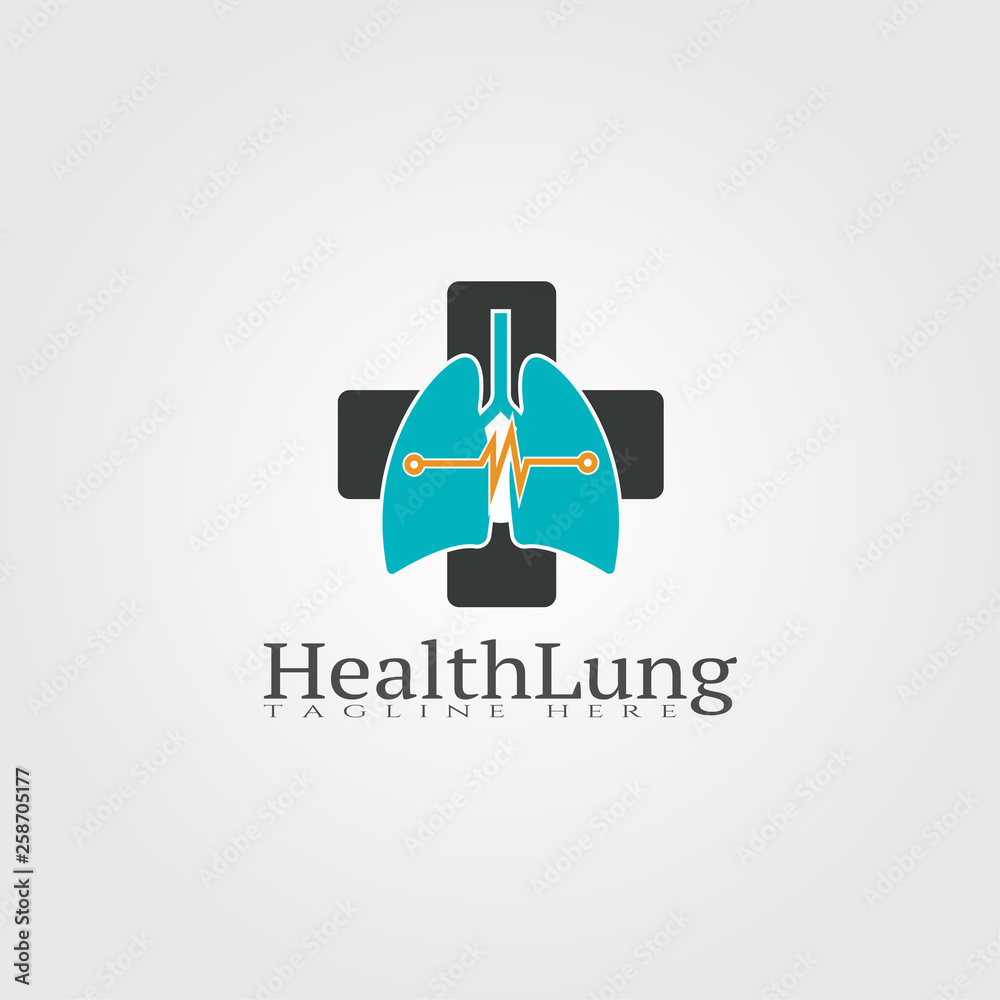 Lung care vector logo design,healthcare and medical icon Lung care vector logo design,healthcare and medical icon