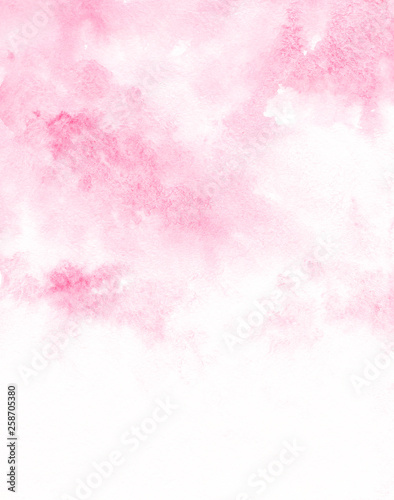 Pink watercolor morning sky background