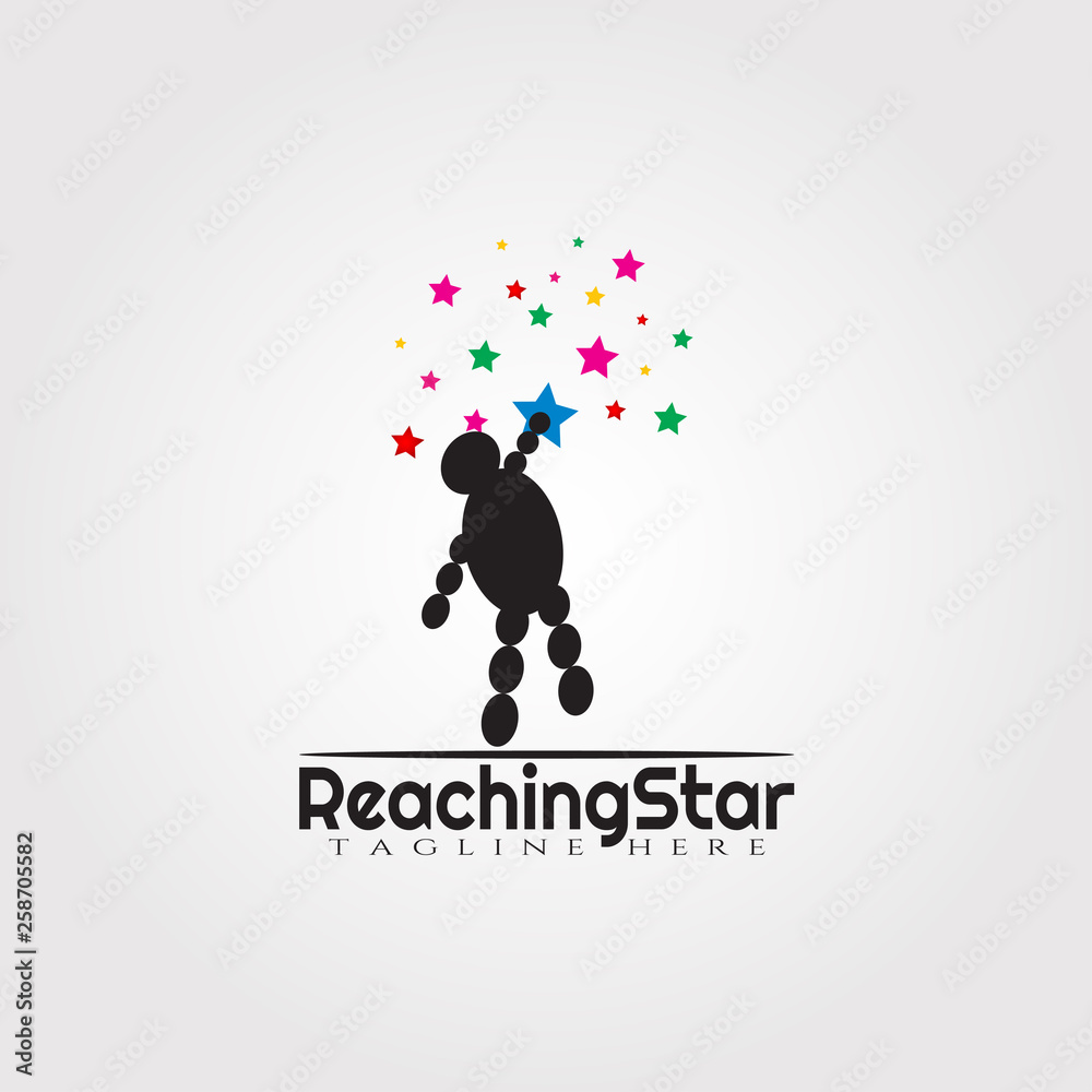 Reach star Vector logo design Reach star Vector logo design