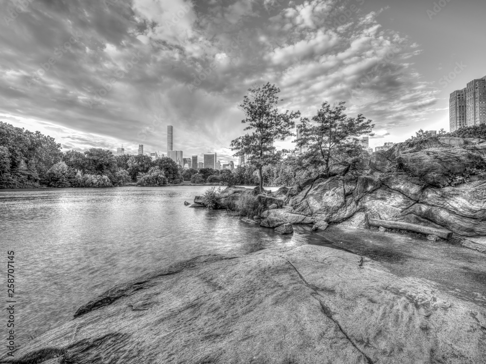 At the lake in Central Park