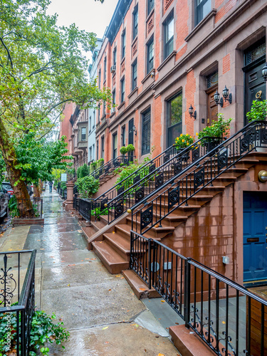 Konstfotografi New York City brownstone