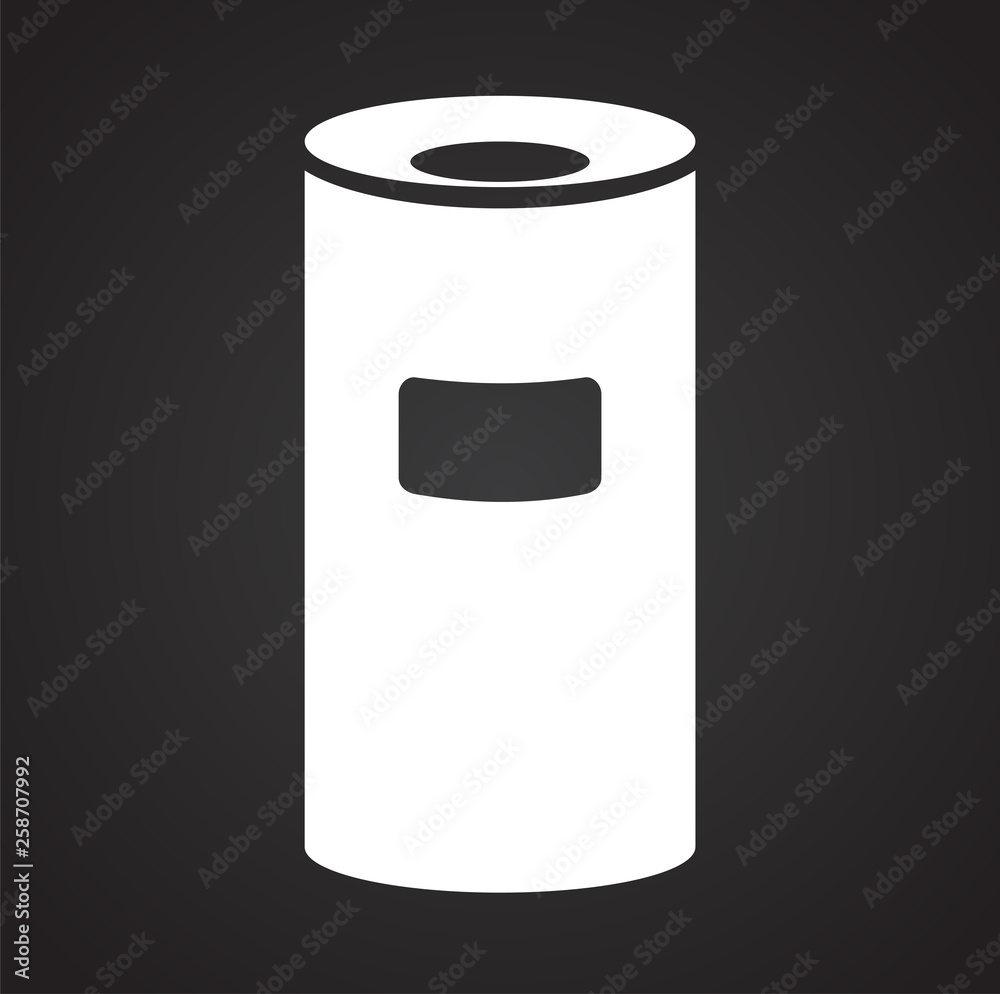 Trash bin icon on background for graphic and web design. Simple vector sign. Internet concept symbol for website button or mobile app. Trash bin icon on background for graphic and web design. Simple vector sign. Internet concept symbol for website button or mobile app.
