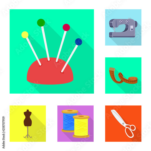 Isolated object of craft and handcraft logo. Set of craft and industry stock vector illustration.