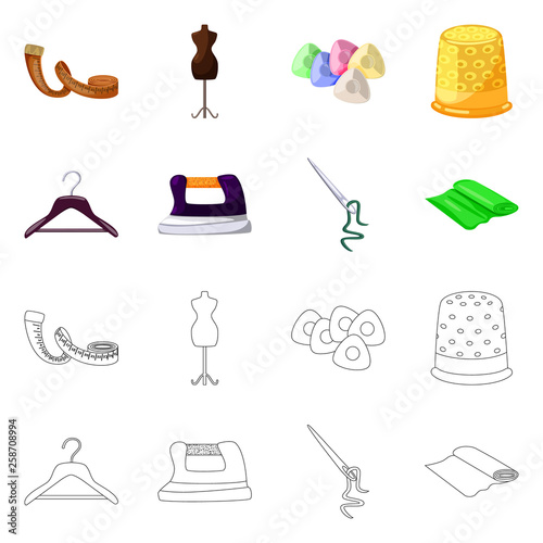 Vector illustration of craft and handcraft icon. Collection of craft and industry stock vector illustration.