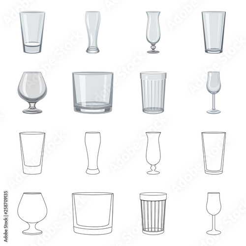 Isolated object of form and celebration icon. Collection of form and volume stock symbol for web.