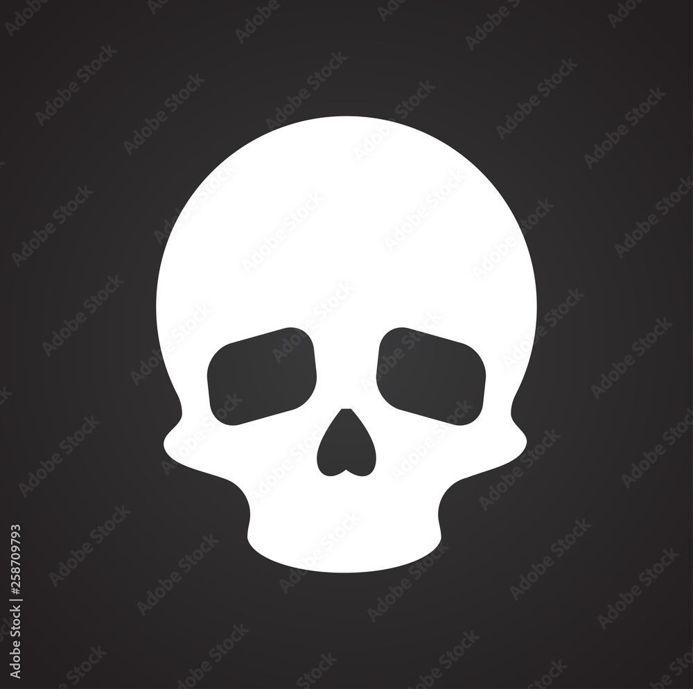 Skull icon on background for graphic and web design. Simple vector sign. Internet concept symbol for website button or mobile app. Skull icon on background for graphic and web design. Simple vector sign. Internet concept symbol for website button or mobile app.