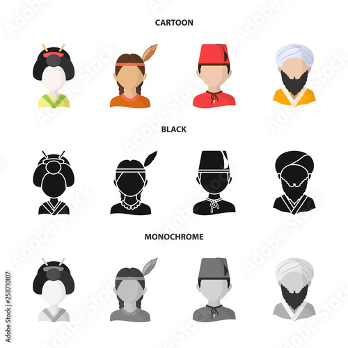 Vector design of imitator and resident symbol. Set of imitator and culture stock symbol for web.