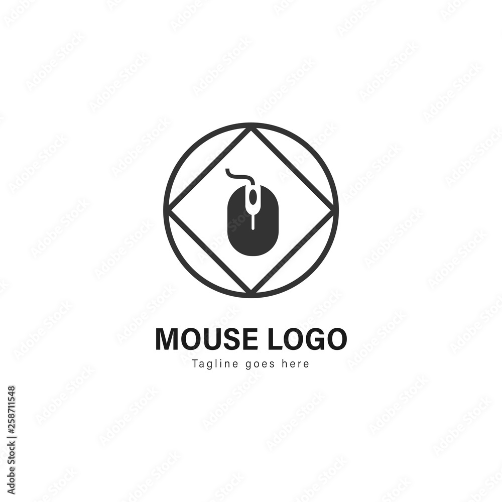 Computer logo template design. Computer logo with modern frame vector design Computer logo template design. Computer logo with modern frame vector design