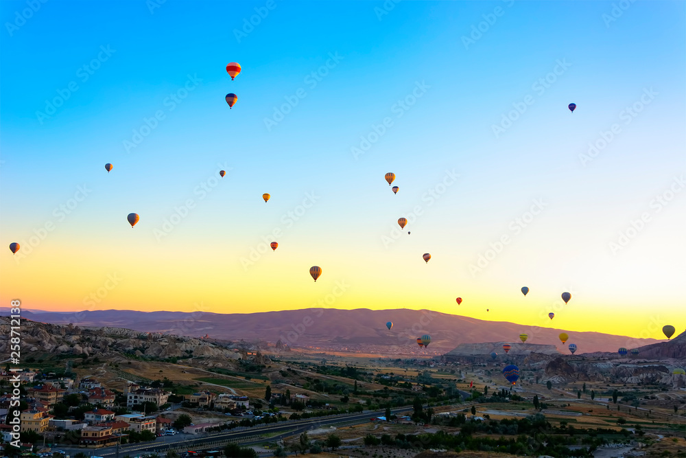 Hot air balloons in Cappadocia, Turkey Hot air balloons in Cappadocia, Turkey