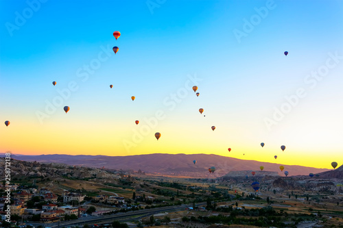 Hot air balloons in Cappadocia, Turkey © osmanpek