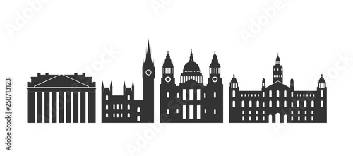 England logo. Isolated English architecture on white background