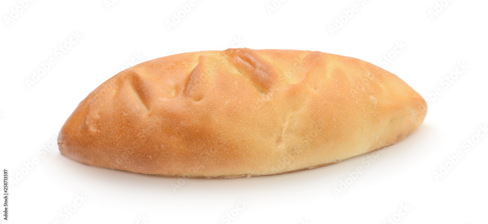 Fresh baked russian pastry pirozhki isolated