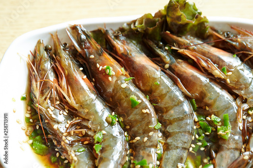 Korean soy sauce marinated shrimp