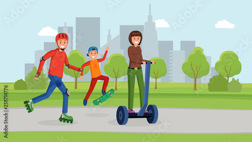 Family day in park