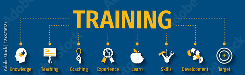 Banner Training Concept. Training with Icon.