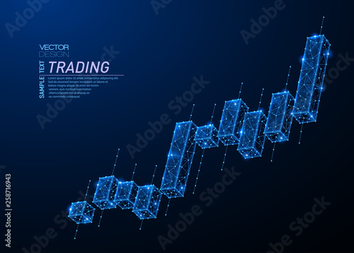 Abstract polygonal light design of japanese candlesticks.
