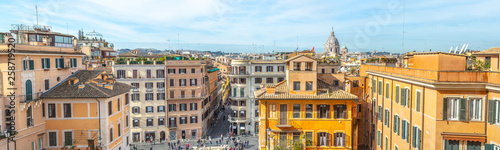 Photography Rome city view from Spanish Steps