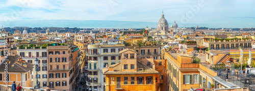 Rome city view from Spanish Steps