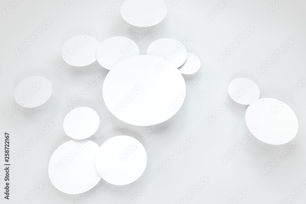 3d rendering, circle frame card template 3d rendering, circle frame card template