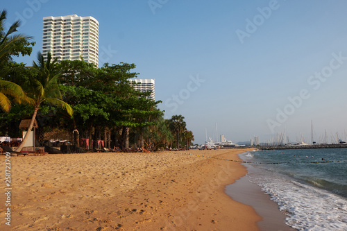 View of the beach and city in Thailand © Ilya L