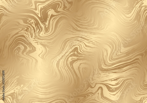 Vector seamless golden marble pattern. Abstract texture for your design.