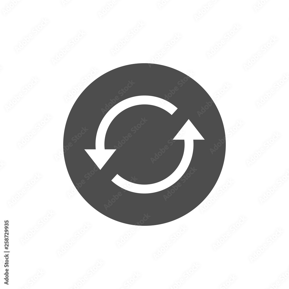 Arrow, refresh, update icon. Vector illustration, flat design. Arrow, refresh, update icon. Vector illustration, flat design.