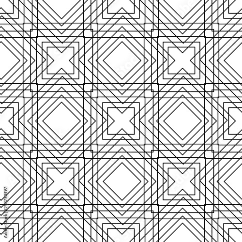 Vector pattern abstract background with black and white ornament. Hand draw illustration, coloring book. Can be used for wallpaper, pattern fills, web page background,surface textures etc