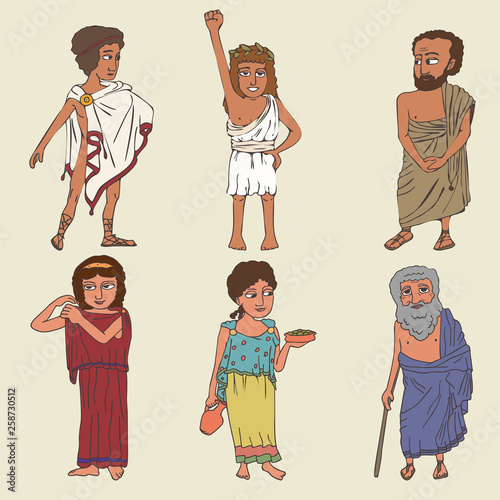 ancient greek characters set