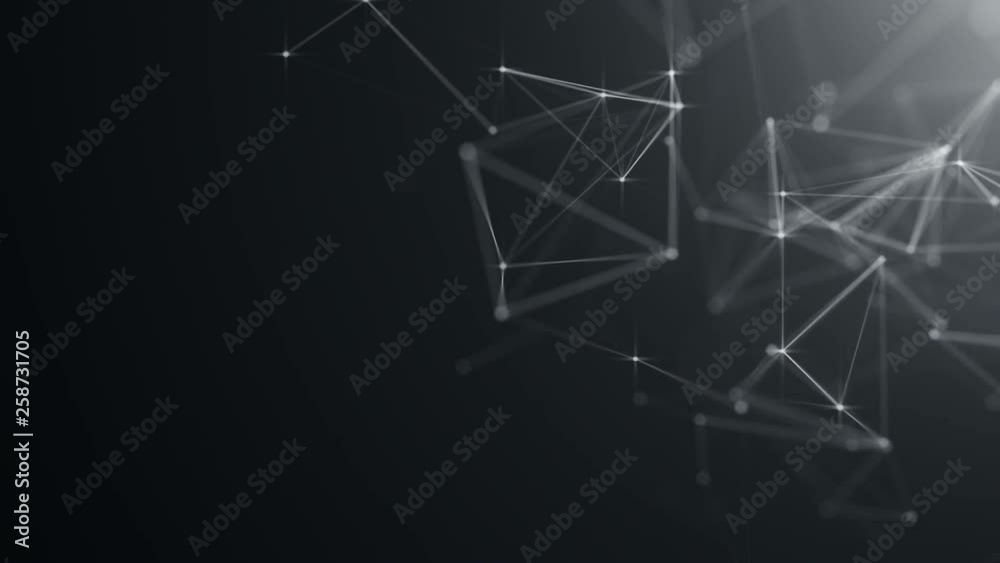Abstract background with plexus network as data complex. Animation of seamless loop. Abstract background with plexus network as data complex. Animation of seamless loop.