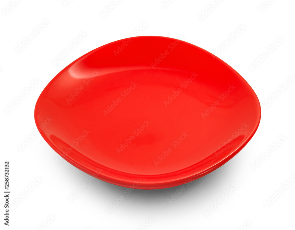 empty plate isolated on white background empty plate isolated on white background