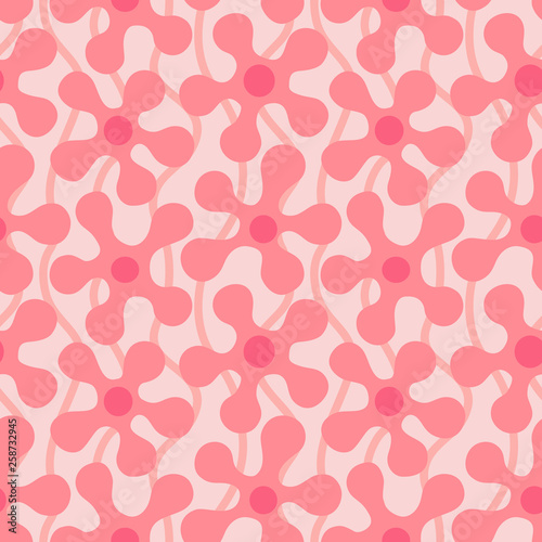 Wallpaper Mural Set of seamless patterns with vivid abstract flowers on light blue background. Can be printed and used as wrapping paper, wallpaper, textile, fabric, etc. Torontodigital.ca