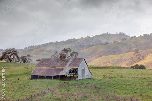 Abandoned barn in the foothills of Diablo Range in Mt Hamilton. Joseph D. Grant County Park, Santa Clara County, California, USA. photo